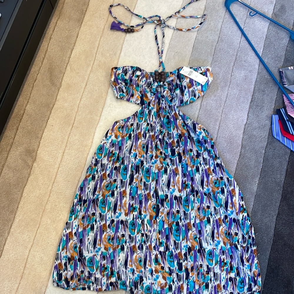 ANTHROPOLOGIE COLORFUL CUT OUT DRESS NWT - XXS/XS